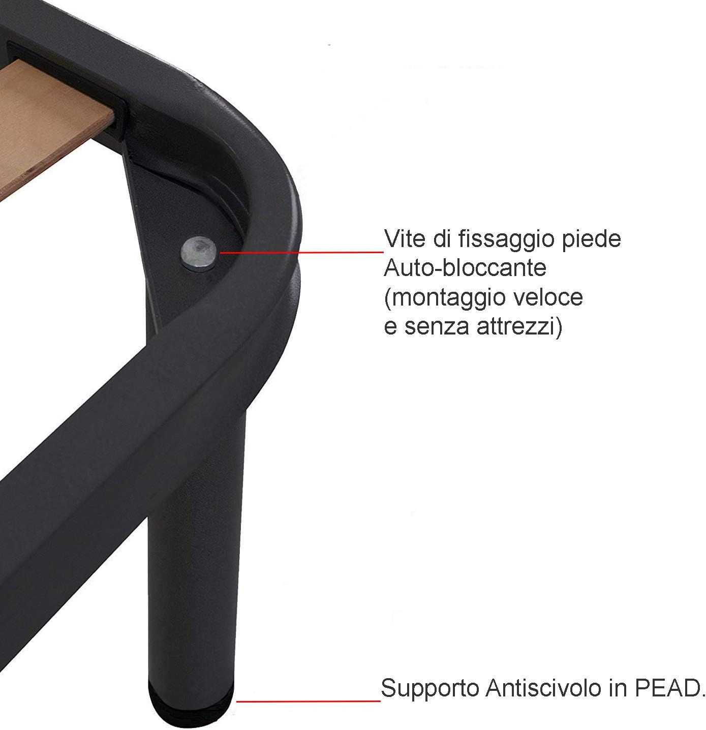 Star80© - La rete singola a doghe per letto completa di piedi