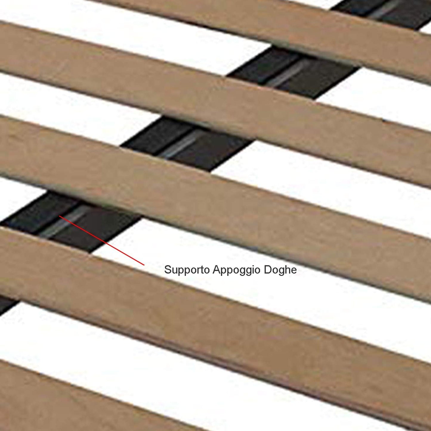 Star120© - La rete ortopedica da 1 piazza e mezza a doghe per letto completa di  piedi